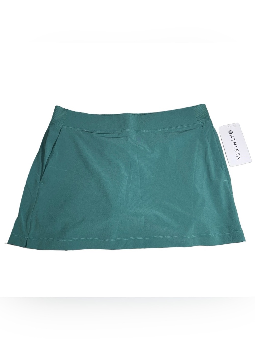 NWT Athleta Brooklyn 13 1/2" Skort - Size 12 - Teal Green